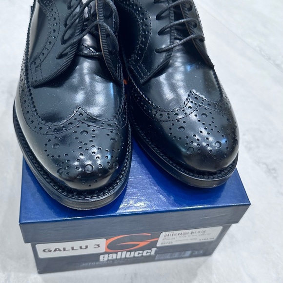 Gallucci boys black leather brogues - Picture 4 of 5